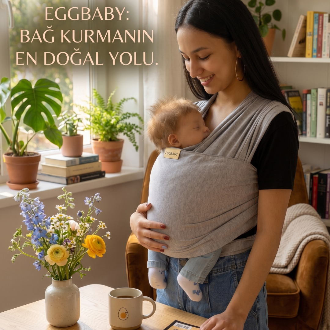 Eggbaby Ergonomik Bebek Sling Bebek Taşıma Şalı Wrap Sling