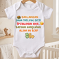 Esprili Bayram Temalı Bebek Zıbın %100 Pamuklu Bebek Body