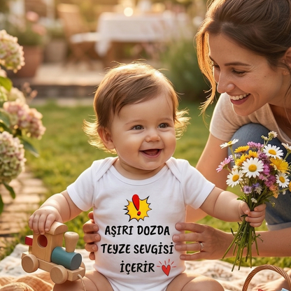 Teyze Sevgisi Temalı Komik Tasarımlı Bebek Body %100 Pamuk Zıbın