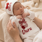 İsimli Kız Bebek Hastane Çıkışı Müslin Set 3 lü