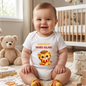Babasının Yavru Aslanı Baskılı Taraftar Temalı Sarı Kırmızı Aslan Bebek Body Zıbın - %100 Pamuklu