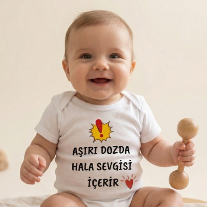 Hala Yazılı Eğlenceli Bebek Body Zıbın %100 Pamuk
