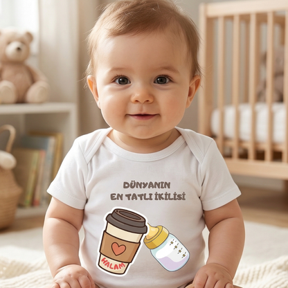 Hala Yazılı Eğlenceli Bebek Body Zıbın %100 Pamuk