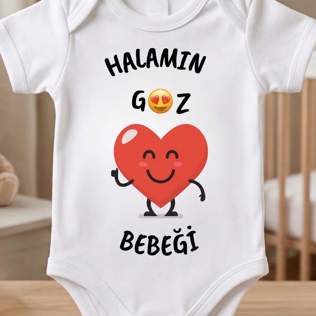 Hala Yazılı Eğlenceli Bebek Body Zıbın %100 Pamuk