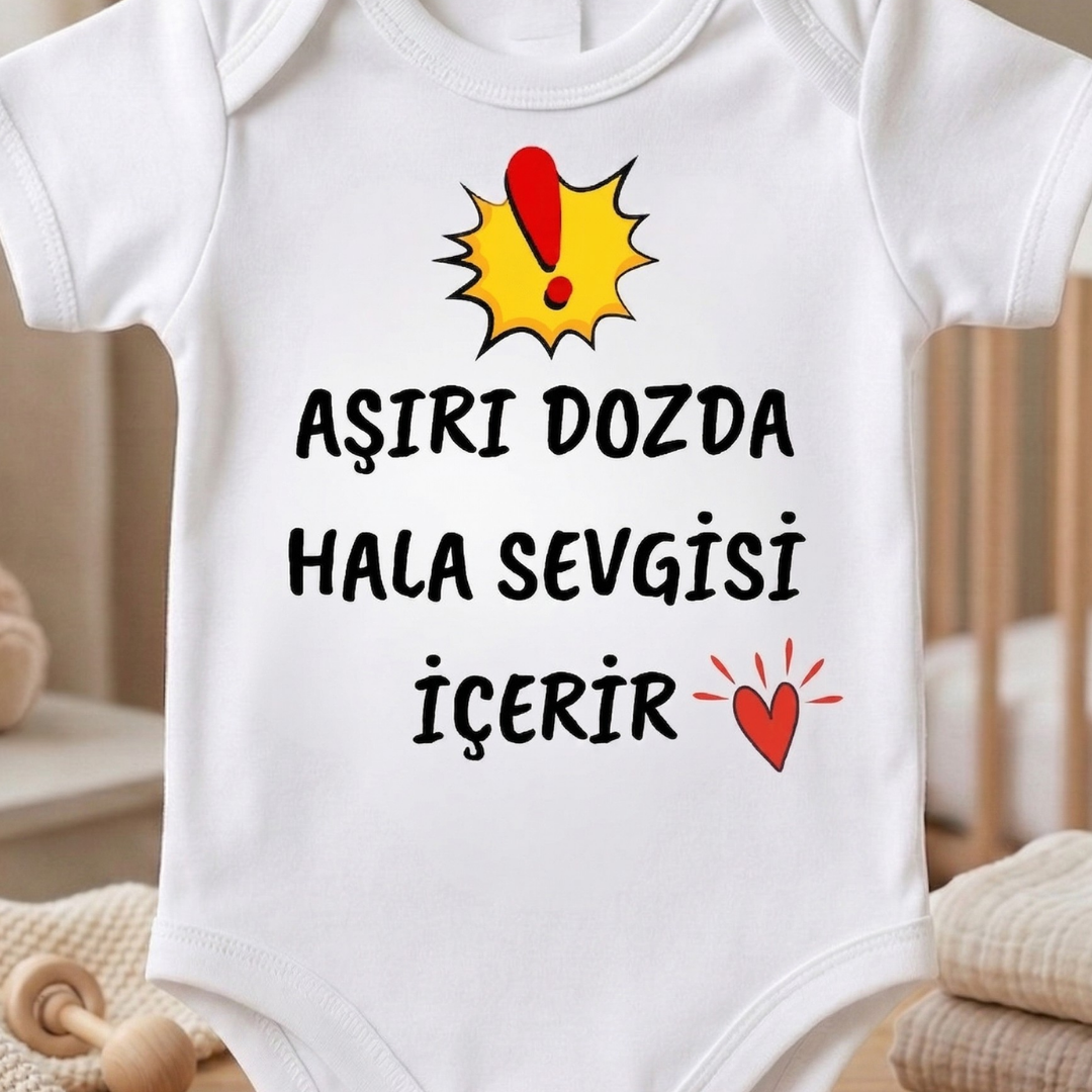 Hala Yazılı Eğlenceli Bebek Body Zıbın %100 Pamuk